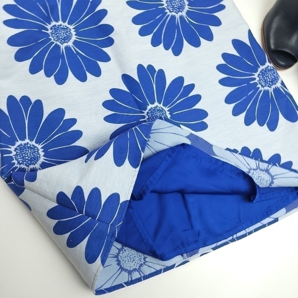 Anthropologie Hutck Blue Floral Halter Top Sleeveless Dress Sz S - Picture 7 of 16